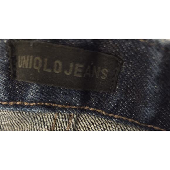 Uniqlo Mid Rise Slim Straight Jeans 33x26 Inch Stretch Denim - Picture 3 of 8